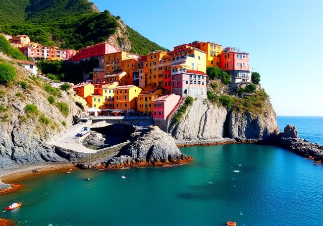The colorful cliffside villages of Cinque Terre, Italy.